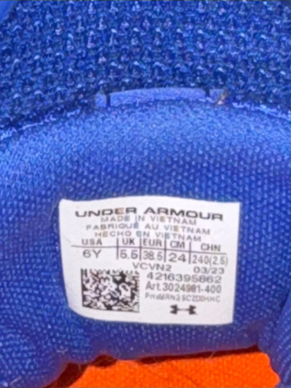 Under Armour description like